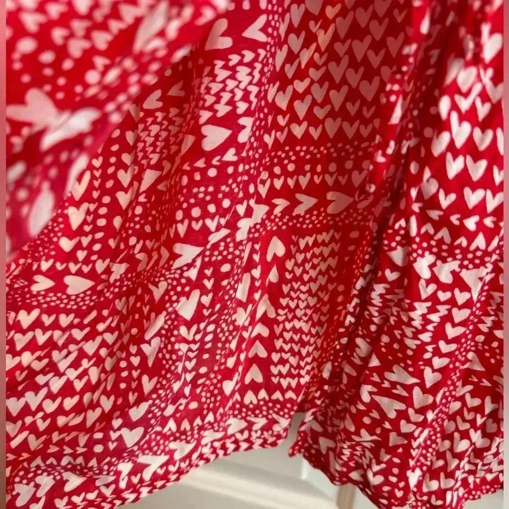 Victoria’s Secret Kimono Hearts Valentines Day Swim Coverup Top Cinch Waist OS - Picture 8 of 12